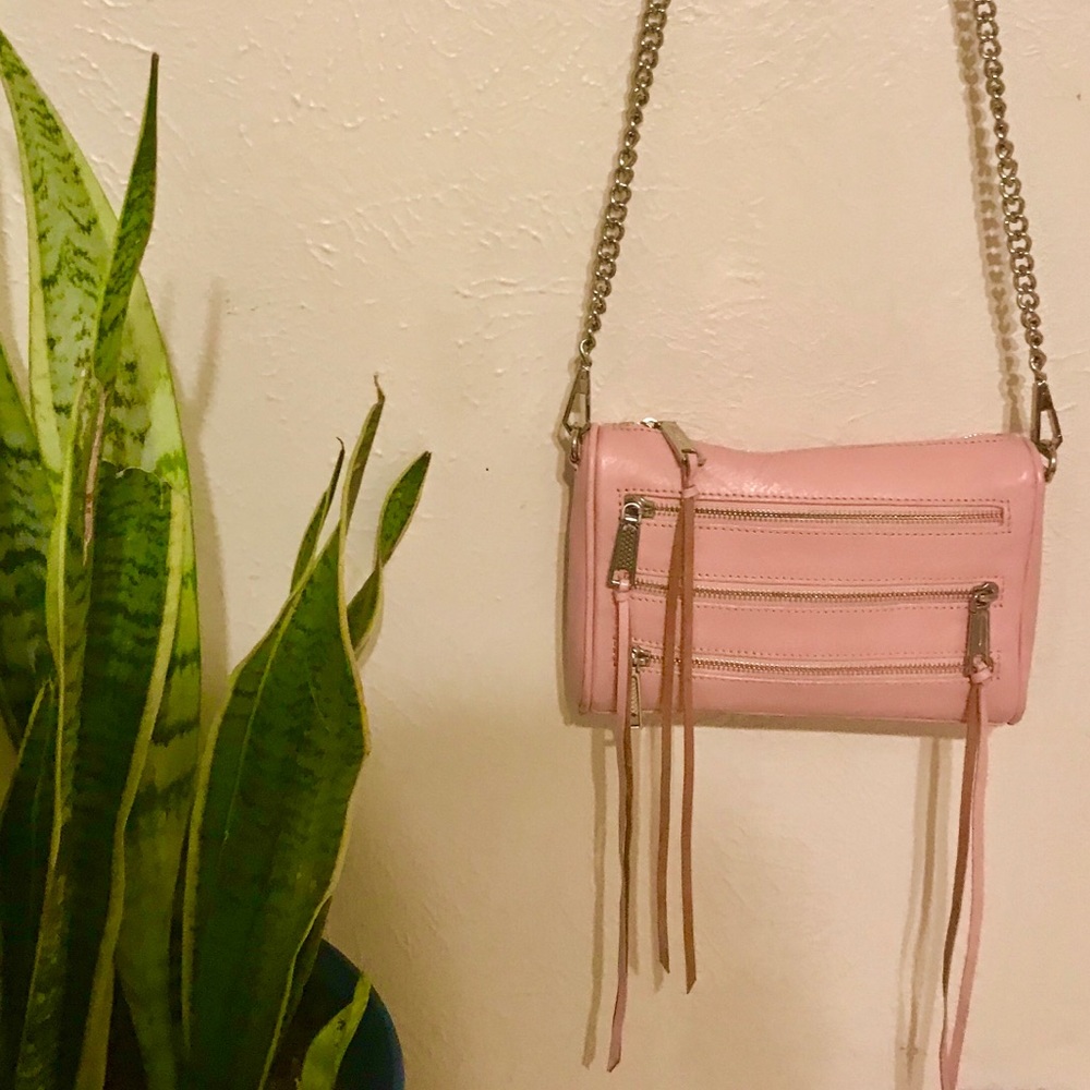 Pink Rebecca minkoff crossbody moto